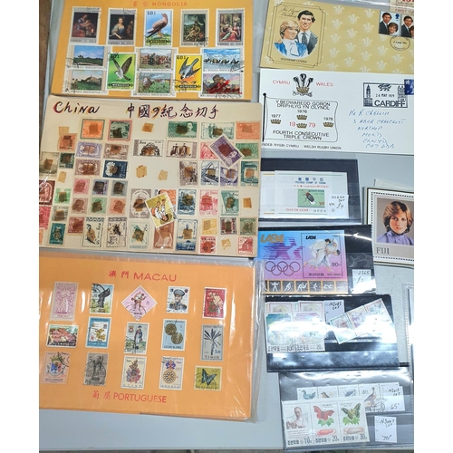 890 - Mixed quantity of Chinese, Macau sets, a quantity of USA stamps and Prince Charles related Commonwea... 