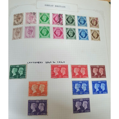 909 - Green stamp album containing British and some Commonwealth QV-QEII (Qty)