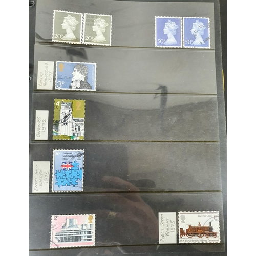 910 - Black binder containing British QEII post decimals including a selection of unused Machins etc (Qty)