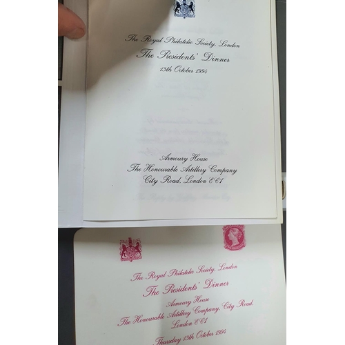 918 - Two albums containing some GB exhibition stamps, 1990s Royal Philatelic Society invitation cards and... 