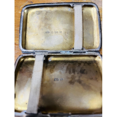 8 - Birmingham 1900 silver engraved cigarette case, engraved to a Mr Stevens of Bacup 1901,

66 grams