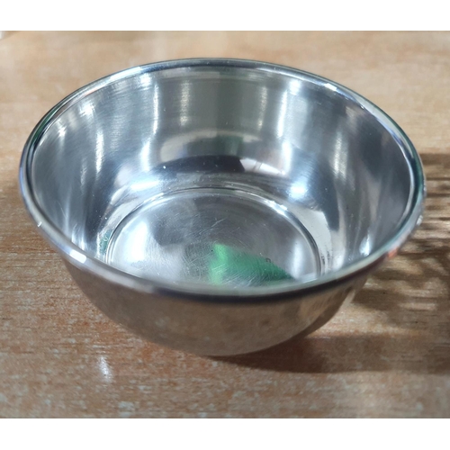 35 - A hallmarked Birmingham small silver bowl in plain form (22.4 grams) together with a small hallmarke... 