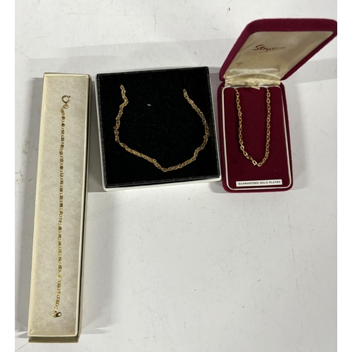 69 - Three gold coloured costume jewellery, all boxed (3)