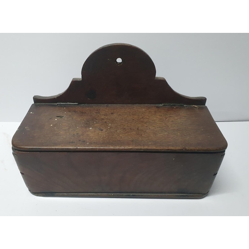 112 - 19thC Oak candlebox