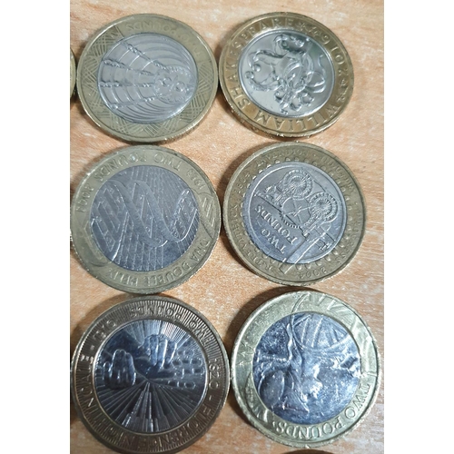 175 - Sixteen QEII GB £2 coins - all with different scenes (16)