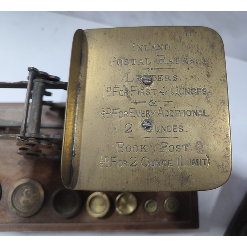 176 - A set of postal scales together with two smaller weighing scales (3)