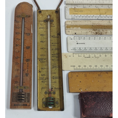 178 - Selection of metric instruments, thermometers and luggage scales etc. (Qty)