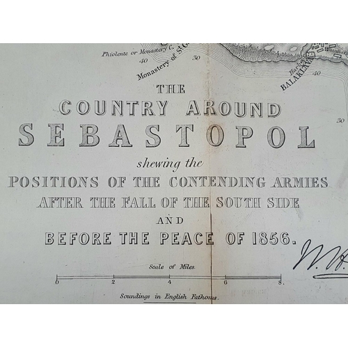 237 - Three mid 19thC Crimea maps relating to Sebastopol and the country around Sebastopol drawn & engrave... 