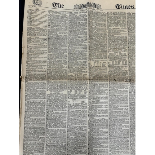 244 - 14 November 1854 - The London Times newspaper - The central pages reporting on the Siege of Sebastop... 