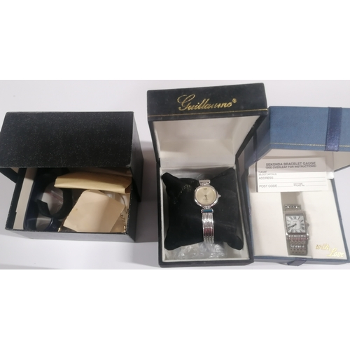 292 - Five boxed watches and a box with spare parts in (6)