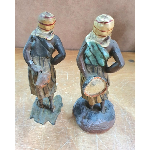 303 - Two cold painted antique spelter Arab female figurines (2)