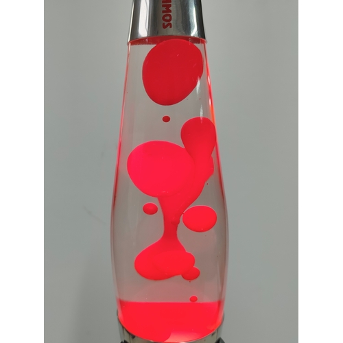 337 - Mathmos chrome rocket lava lamp, working