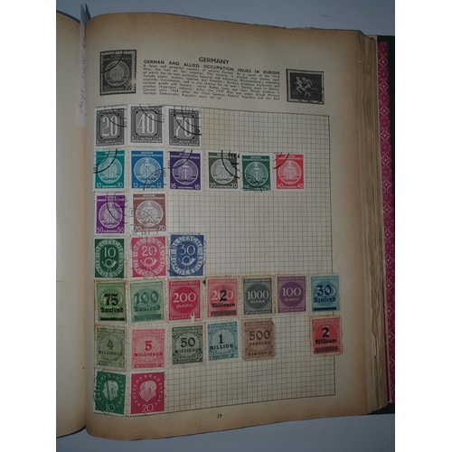 573 - Green rapid stamp album containign 20thC GB and world stamps