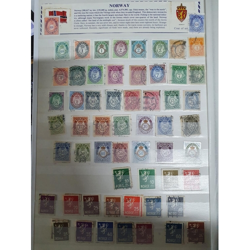 579 - Blue stamp album containing a large quantity of mainly European and Thai stamps, mainly used, 19th a... 