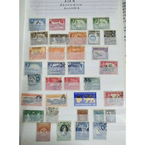 584 - Blue stamp album consisting of hundreds of 19th and 20thC world stamps, A-Y including good collectio... 