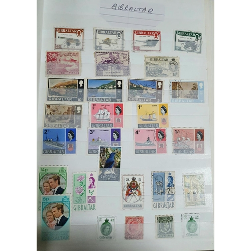 584 - Blue stamp album consisting of hundreds of 19th and 20thC world stamps, A-Y including good collectio... 