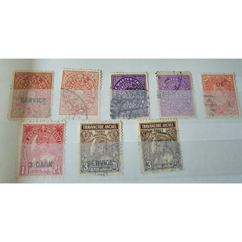 590 - Blue stock book containing a large quanity of India 19th and 20thC mainly used unmounted and some Ma... 