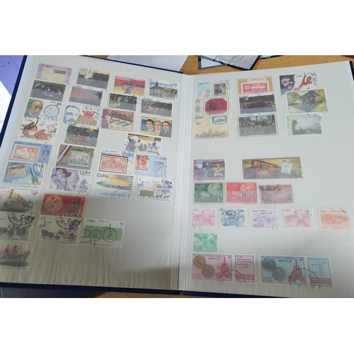 598 - Two blue stock albums, one containing Cuba 20thC used sets, the other central American countries (Hu... 