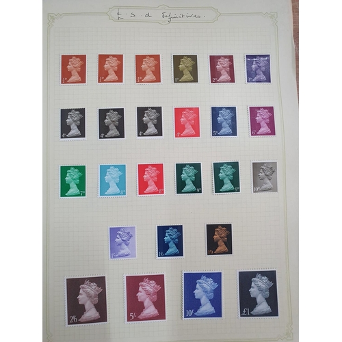 352 - Green simplex stamp album GB QEII mint mounted sets (Qty)