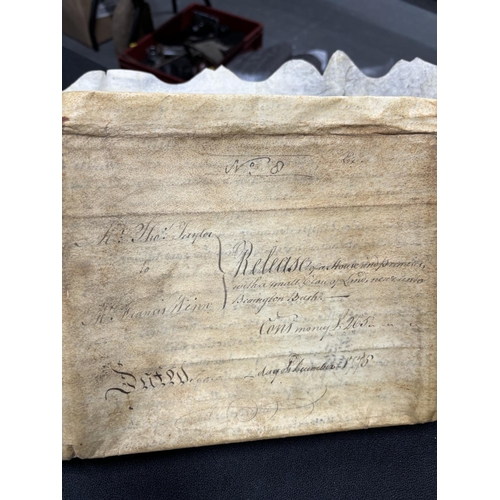 390 - Large 3 paged indenture for a Thomas Taylor, dated 1775