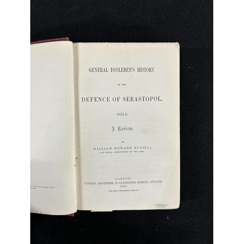 448 - Todlebens Defence of Sebastopol by W.H.Russell, published by Tinsley Brothers 1865