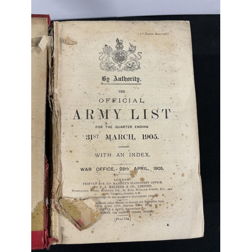 456 - The Official Army List, War office, April 1905