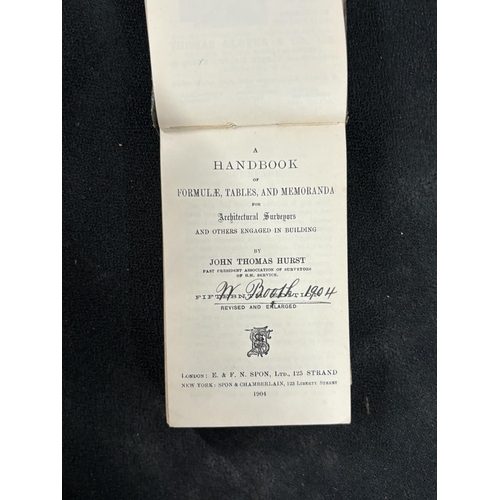 463 - Hursts Architectural Surveyours Hand Book 1904