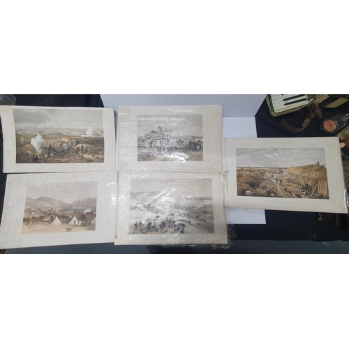 142 - Five unframed Victorian prints which are all Crimea War related (5)