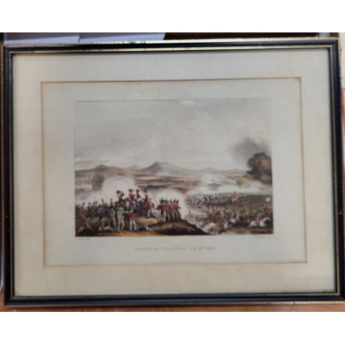 396 - Three Crimea War period framed prints together with a Crimea War period framed map and a quantity of... 