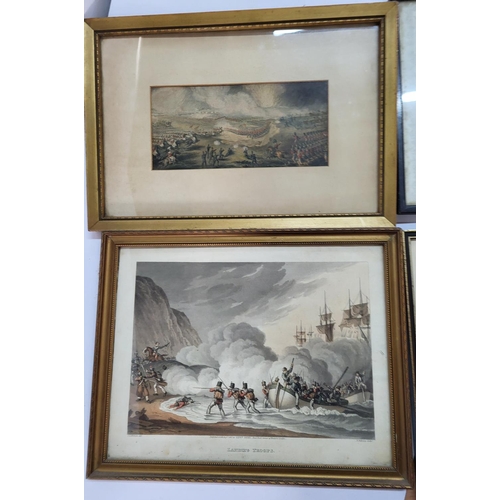 396 - Three Crimea War period framed prints together with a Crimea War period framed map and a quantity of... 