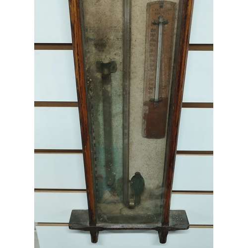 502 - Antique Barometer with glazed front