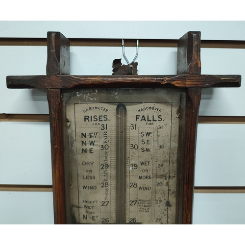 502 - Antique Barometer with glazed front