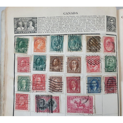 932 - The Wanderer stamp album with a quantity of world stamps, many 19thC and early 20thC examples, mainl... 