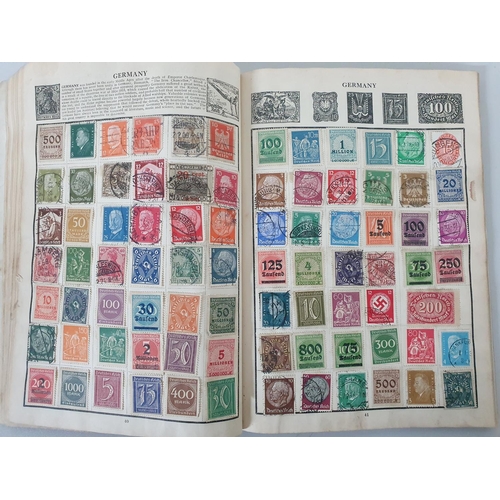 932 - The Wanderer stamp album with a quantity of world stamps, many 19thC and early 20thC examples, mainl... 