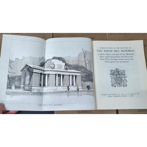 424 - The Tower Hill Memorial, London official registry in 9 pamphlet volumes published in 1928 by the Roy... 