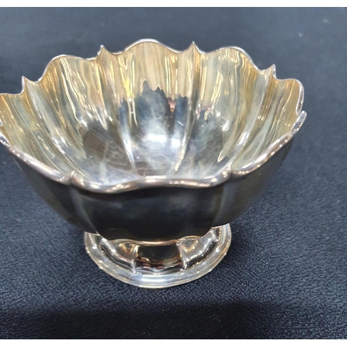 24 - Indistinctly stamped English silver bowl,

72.5 grams