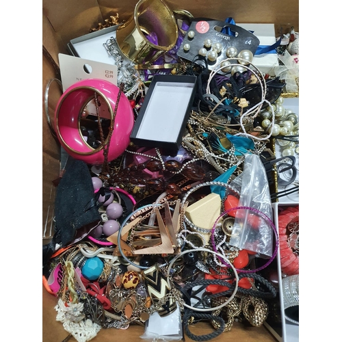 36 - Large box full of costume jewellery (Qty)