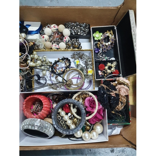 36 - Large box full of costume jewellery (Qty)