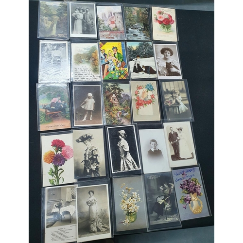 116 - Box full of Edwardian postcards, both landscape (mainly British) and portraits (Hundreds)