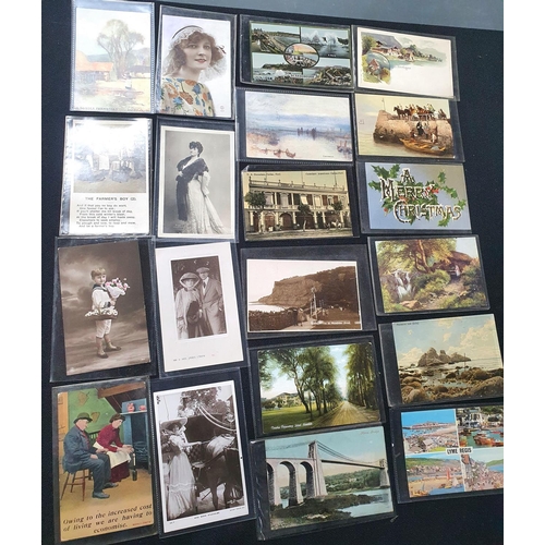 116 - Box full of Edwardian postcards, both landscape (mainly British) and portraits (Hundreds)