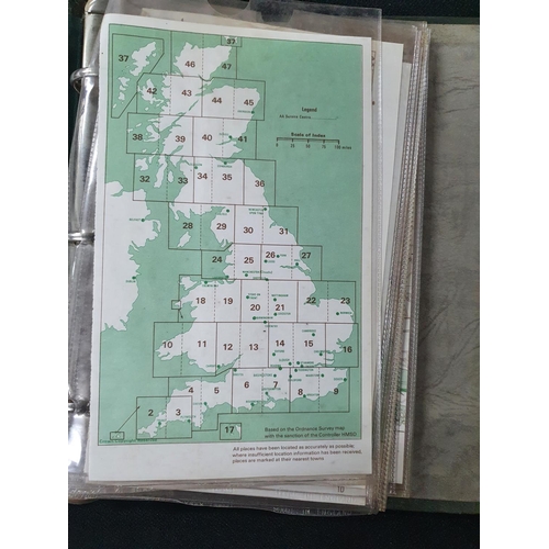 131 - Small folder containing a vintage British ordnance survey road map of Great Britain.