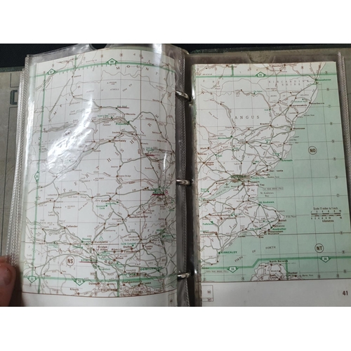 131 - Small folder containing a vintage British ordnance survey road map of Great Britain.