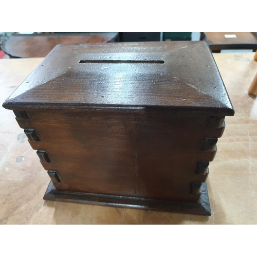 137 - Early 20thC Oak church donation box