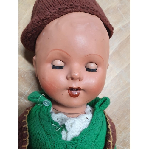 142 - Large Frank Popper Doll 1940s/50s composition/pot doll, marked to base of neck 