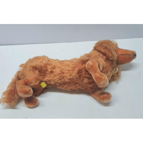 181 - Steiff Vintage 60's Waldi Dachshund Dog Mohair