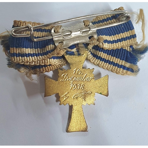 189 - Honor Cross of the German Mother, dated 1938 with original bow