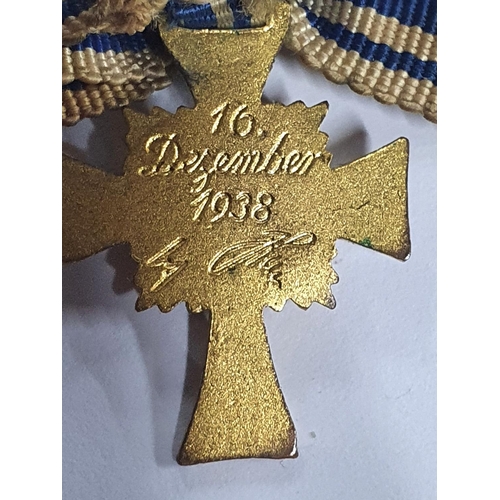 189 - Honor Cross of the German Mother, dated 1938 with original bow