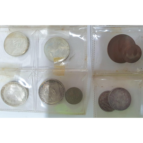 208 - Collection of British 19thC and 20thC silver and bronze coins together with some world coins, a Brit... 