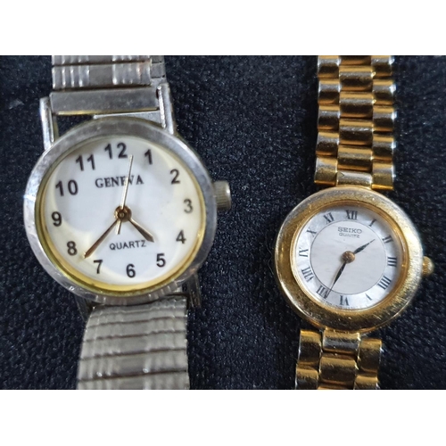 221 - Five vintage gents and ladies wrist watches including a cased Summit 