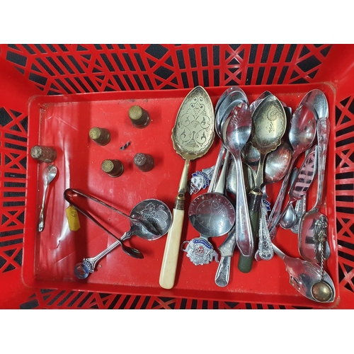 222 - Large quantity of good quality metalware including a miner lamp, six goblets, flatware etc (Qty)